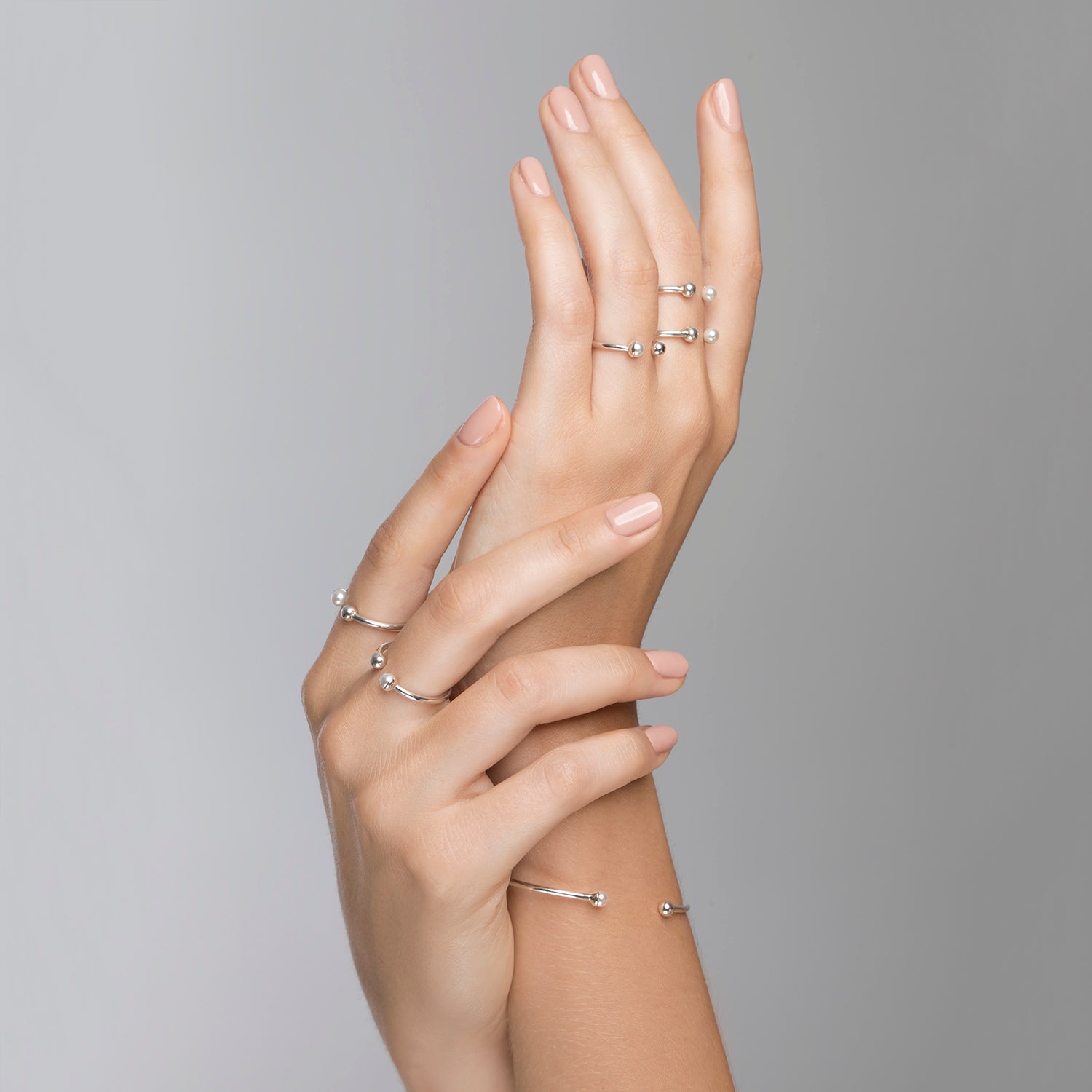Prsten Single - Edgy Pearls