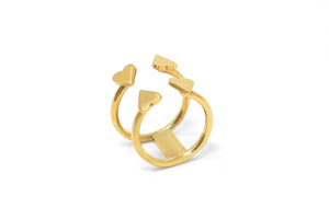 Double LOVE 18k ring