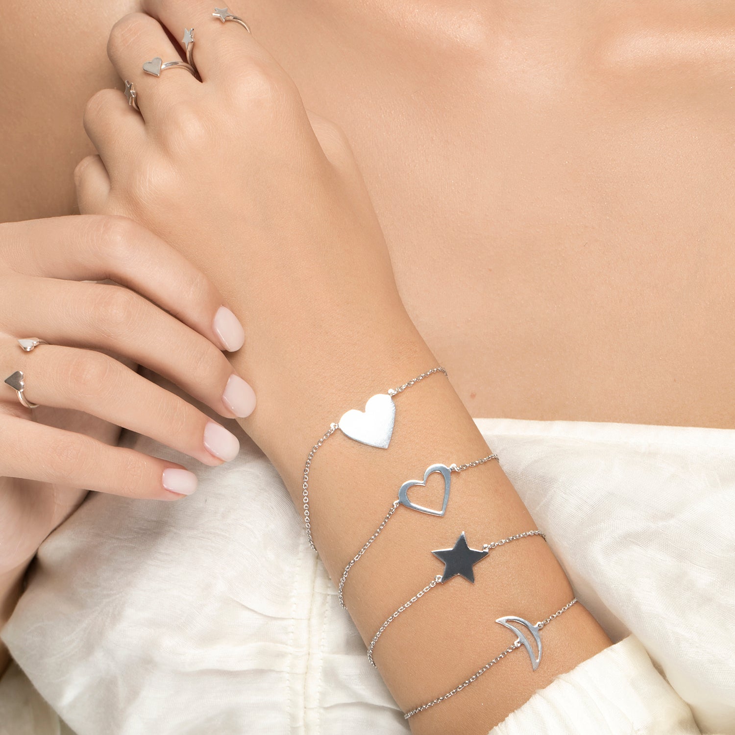 Narukvica srce šuplje - Like a Star